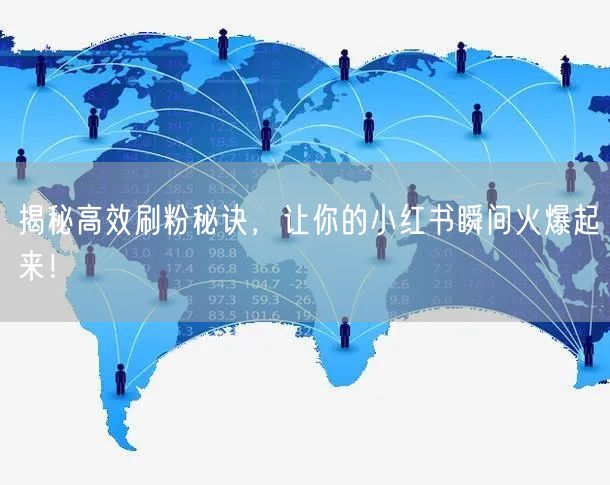 揭秘高效刷粉秘诀，让你的小红书瞬间火爆起来！