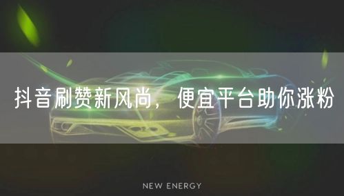 抖音刷赞新风尚，便宜平台助你涨粉