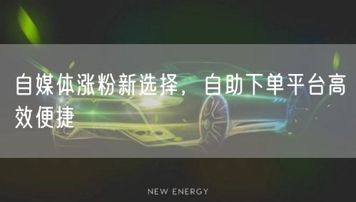 自媒体涨粉新选择，自助下单平台高效便捷