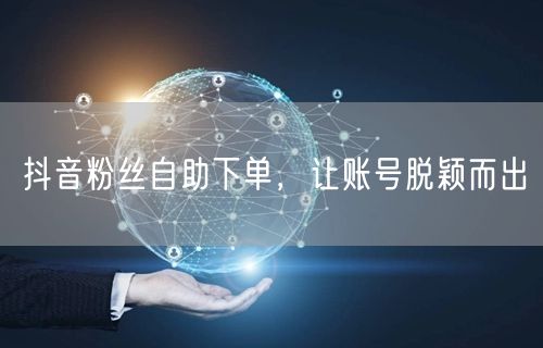 抖音粉丝自助下单，让账号脱颖而出