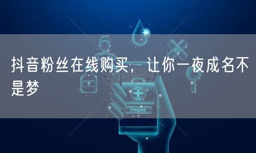 抖音粉丝在线购买，让你一夜成名不是梦
