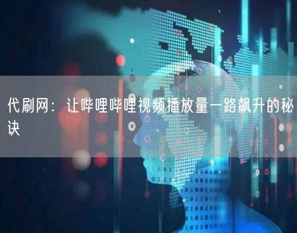 代刷网：让哔哩哔哩视频播放量一路飙升的秘诀