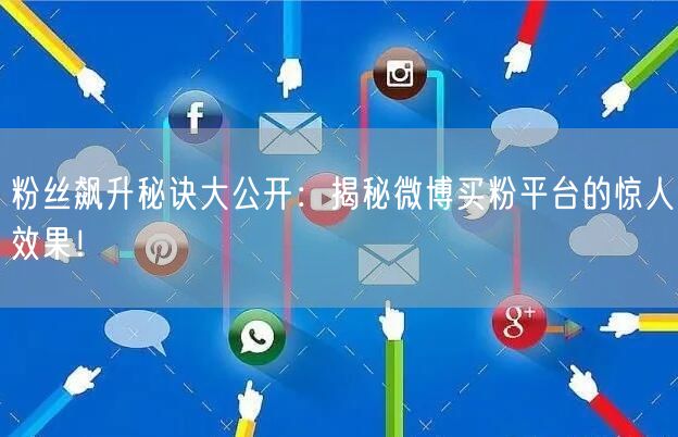 粉丝飙升秘诀大公开：揭秘微博买粉平台的惊人效果！