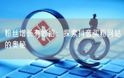 粉丝增长有妙招：探索抖音买粉网站的奥秘