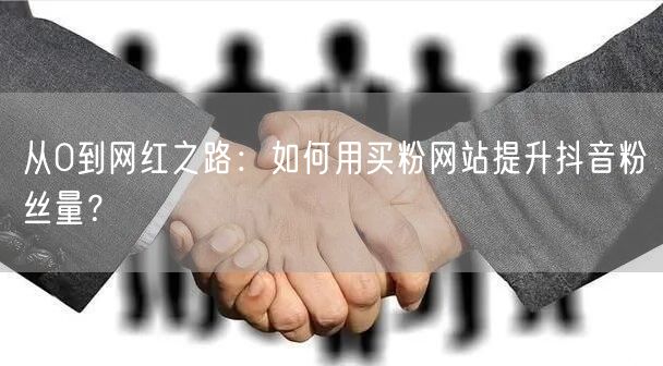 从0到网红之路：如何用买粉网站提升抖音粉丝量？