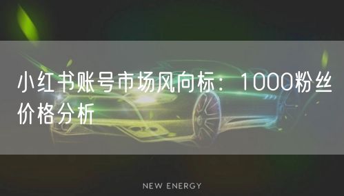 小红书账号市场风向标：1000粉丝价格分析